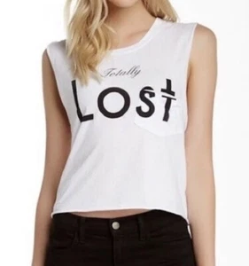 WILDFOX Couture Totally Lost Crop Muscle Tank Top Size M NWT - Picture 1 of 3