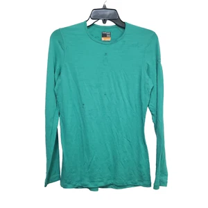Icebreaker Top Womens Medium Green 200 Merino Wool Base Layer Crewneck Outdoor - Picture 1 of 14