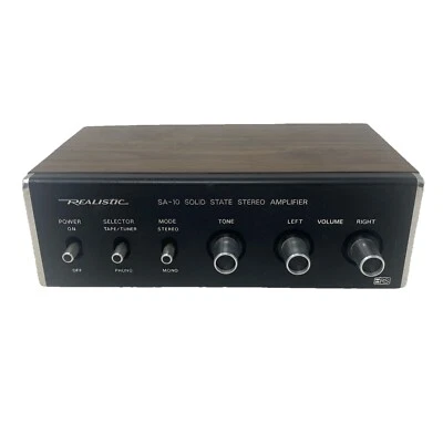 Amplificador estéreo de estado sólido realista SA-10 modelo 31-1982B vintage - Imagem 1 de 4