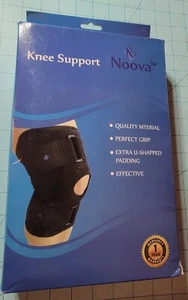 Marca Noova: Par de Soportes de Rodilla Negros, Talla Grande - Totalmente Nuevos y Envío Gratuito - Imagen 1 de 7