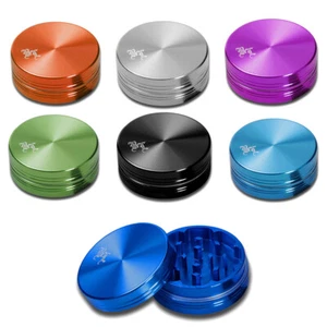 Black Leaf - CNC Aluminium Grinder anodisiert - 2-tlg. Ø 40 mm – 10 Farben - Bild 1 von 36