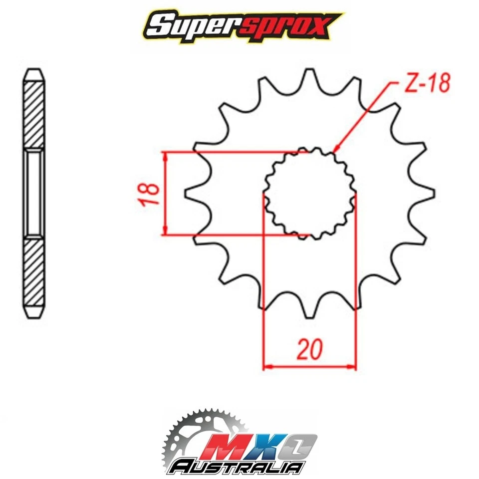 Supersprox Front Sprocket 14T for Suzuki RM100 1976-1978 >428 - Imagem 1 de 1