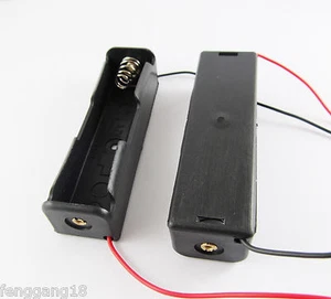 1x Battery Clip Storage Case Box Holder for 18650 x 1 3.7V with 6" Wire Leads - Picture 1 of 4