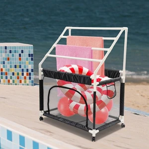 Rolling Pool Noodle Storage Organizer Bin Mesh Organizer Pool Storage Bin - Picture 1 of 24