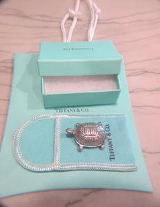 TIFFANY & CO. STERLING SILVER TURTLE PILL BOX ITALY - Picture 1 of 11