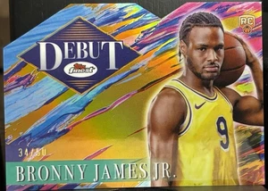 Bronny James Jr. 2025 Topps Finest Debut /50 Gold Refractor Rookie Card #D-2 - Bild 1 von 2