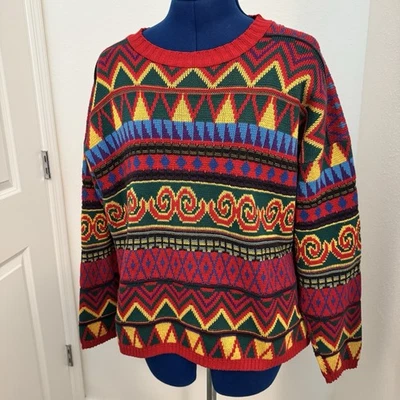 Suéter Vintage Mujer Talla XL 90’s Icónico Divertido Colorido Foto 1 de 4