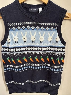 Chaleco de Algodón Zanahoria Vacaciones Conejito de Pascua Formal Tradicional Clásico Retro Talla 7/8 Foto 1 de 4