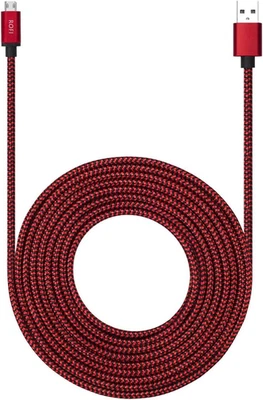 15Ft Micro USB Cable 3A Fast Charging Extra Long Durable Nylon Braided Cord for - Image 1 of 4