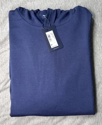 Peter Millar Navy Blue Excursionist Flex Vantage Hoodie MF25XK77 NWT L - Image 1 of 4
