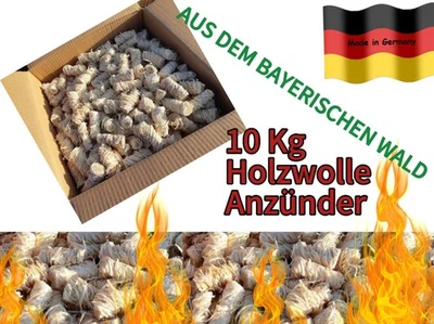 10 KG Holzwolle Anzünder Kaminanzünder Feueranzünder Ofen Kamin Grill ÖKO  - Bild 1 von 3