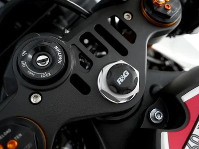 BLACK UPPER STEERING CAP R&G FOR HONDA CRF1100L AFRICA TWIN / ADV SPORTS 2020-20 - Image 1 of 4