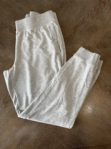 LL Bean Light Gray Jogger Pants Medium Waist 32” Inseam 28” Pockets Mid Rise - Picture 1 of 7