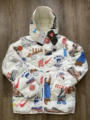 Nike Bold School Primaloft Storm Fit Puffer Jacket White Mens Sz Lg FZ2288-133 - Image 1 of 4