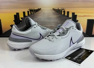Nike Men’s Infinity Pro 2 Golf Shoes Grey/Purple DM8449-005 Men’s Size 9.5 Wide - Picture 1 of 7