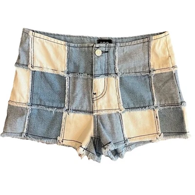 BDG Urban Outfitters Patchwork Shorts Women 25 Jean Boho Hippie Retro 70s Barbie - Image 1 of 4