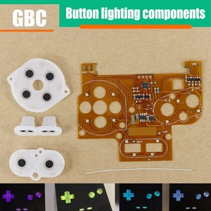 GBC LED Button Light Kit für GameBoy Color LED Lichtband Board mit Gummi Pad - Bild 1 von 3