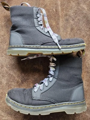 Dr. Martens Junior 尺码 3 Air Wair Combs J 系带侧拉链黑色战斗靴 — 第 1/4 张图片