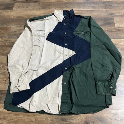 Camisa con botones Garth Brooks Mo Betta para hombre 2XL bloque de color manga larga occidental Foto 1 de 4