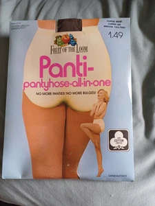 Vintage Fruit of the Loom All in One Pantyhose/Panties Tights Med/Tall 70's - Picture 1 of 3