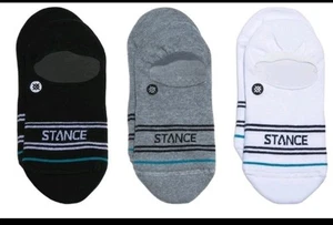 Stance Basic, No-Show Socks 3 Pk Casual White/Black/Gray. Size Men's 9-12 - Picture 1 of 7