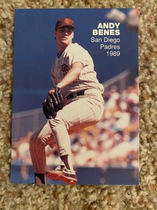Andy Benes Padres 1989 Rookies Superstars Final RARE UNLICENSED CARD RC