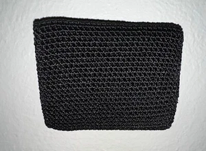 Cartera triple de ganchillo/tejido THE SAK negra nueva sin etiquetas - Imagen 1 de 4