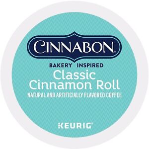 Cinnabon Classic Cinnamon Roll Coffee 24 to 144 K cups Pick Any Size FREE SHIP