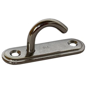 Hakenplatte Oval Augplatte Deckenhaken Mastplatte Kleiderhaken Edelstahl A4 - Bild 1 von 4