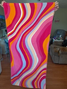 2 Mainstays Beach Towels 28X60 Quick Dry Smiley Faces & Swirls - Picture 1 of 3