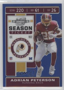 2019 Panini Contenders Optic Season Ticket Blue /99 Adrian Peterson #54