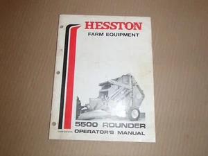 Hesston 5500 Round Baler Operator's Manual , s/n R550-500 - up - Picture 1 of 5