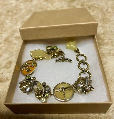 PULSERA MARGARET THURMAN ECO DEL SOÑADOR LIBÉLULA JARDÍN PLATA ESTERLINA Foto 1 de 4