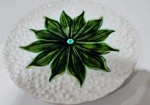 Antique SMF Majolica Lily of the Valley Plate/Platter~ 12" D ~Schramberg~Germany - Picture 1 of 6