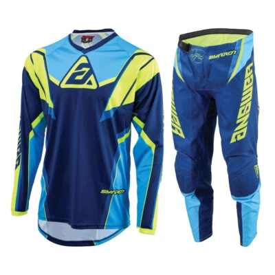 Answer 2025 Youth Syncron Envenom Jersey Pant Combo Blue/Hyper Acid - Image 1 of 4
