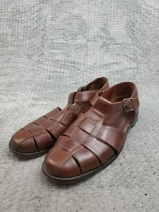 Cole Haan Fisherman Sandals Mens Size 13 Brown Leather Comfort Casual Shoes - Picture 1 of 10