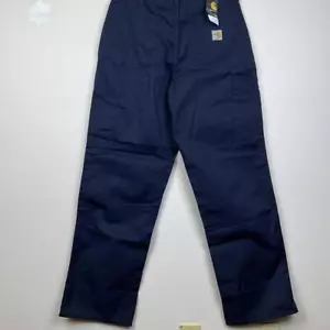 Carhartt Men's Navy FR Cargo Pants - Durable Workwear 32 - Picture 1 of 6