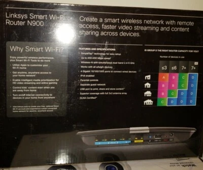 Lynksys N900 Dual Band Smart Wi-Fi Router - Image 1 of 2