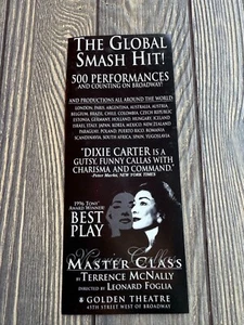 Master Class Broadway Flyer 500 spettacoli 1996 Tony Award Dixie Carter - Foto 1 di 3