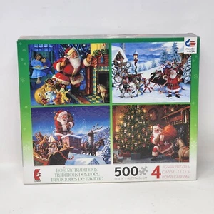 Ceaco Jigsaw Puzzles Holiday Traditions 4 Puzzles In One Packaging New Sealed - Picture 1 of 13