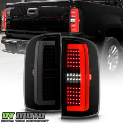 For 2015-2022 GMC Canyon/Chevy Colorado Black Smoked Full LED Tail Lights Lamps - Image 1 of 4