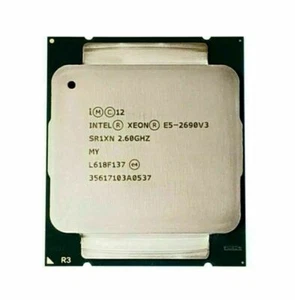 Intel Xeon E5-2690 V3 2.6Ghz SR1XN 12-Core 30M 9.6GT/s LGA2011-3 CPU Processor - Picture 1 of 4