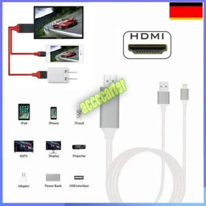 Flash 2M 8 broches vers câble HDMI adaptateur vidéo Full HD TV pour iPhone iPad ITouch TOP - Photo 1/10