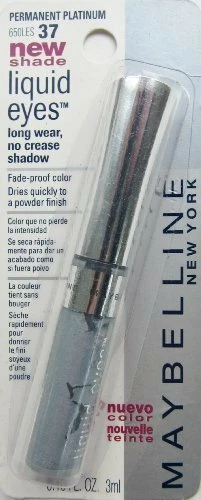 1p Maybelline Liquid Eyes Long wear No Crease Shadow 37 Permanent Platinum 0.10o - Imagem 1 de 1