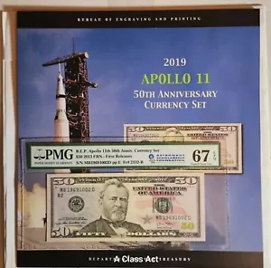 2019 Apollo 11 50th Anv Currency Set PMG 67 EPQ PMG ERROR read description T8732 - Picture 1 of 12