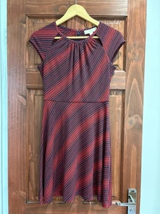 MICHAEL KORS Red & Navy Polka Dot Dress, Petite - Picture 1 of 4