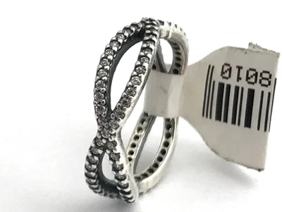 Authentic Pandora Crossing Paths Ring, Sterling Silver 190930CZ-58, Size 8.5 New - Image 1 of 2