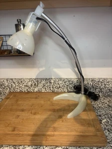 Ikea Desk Lamp Retro Style Clear Opaque White Bedside Reading MODEL: Morker 17” - Picture 1 of 12