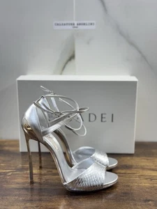 Casadei Sandalia Mujer Tacón Blade Piel Plata Luxury Casadei Mujer 39 - Imagen 1 de 7