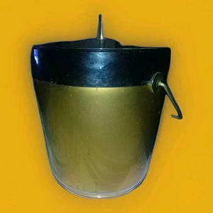 Vtg Atomic Era NFC Ice Bucket MCM Gold Black Lid Handle - Imagen 1 de 9
